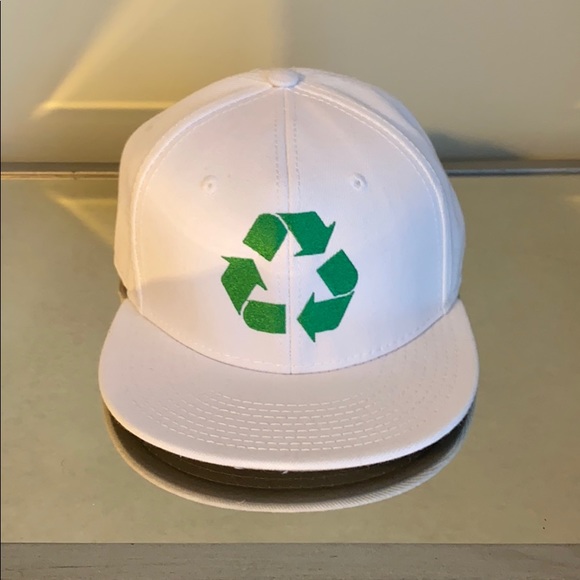 Accessories | White Reduce Reuse Recycle Flat Bill Hat | Poshmark